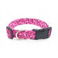 Magenta Pink Leopard Print Dog Collar - Handmade by Kira's Pet Shop