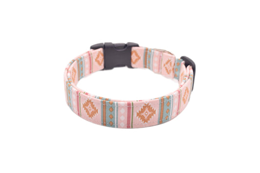 Pink Southwest Tribal Dog Collar