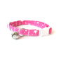 Hot Pink Stars Breakaway Cat Collar - Girly Pink Cat Collar - Handmade by Kira's Pet Shop