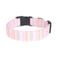 Pastel Pink Easter Stripes Dog Collar - Handmade by Kira's Pet Shop