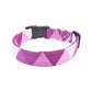 Magenta Purple Geometric Triangles Dog Collar - Handmade by Kira's Pet Shop