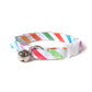 Candy Rainbow Stripe Cat Collar - Colorful Stripes on White - Breakaway Cat Collar - Handmade by Kira's Pet Shop