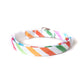 Candy Rainbow Stripe Cat Collar - Colorful Stripes on White - Breakaway Cat Collar - Handmade by Kira's Pet Shop