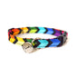 Rainbow Chevron Breakaway Cat Collar - Rainbow Cat Collar - Handmade by Kira's Pet Shop
