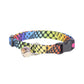 Rainbow Dots on Black Breakaway Cat Collar - Rainbow Cat Collar - Handmade by Kira's Pet Shop