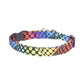Rainbow Dots on Black Breakaway Cat Collar - Rainbow Cat Collar - Handmade by Kira's Pet Shop