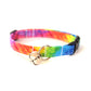 Rainbow Tie Dye Cat Collar - Colorful Breakaway Cat Collar - Handmade by Kira's Pet Shop