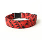 Red & Black Southwest Tribal Dog Collar - Handmade by Kira's Pet Shop