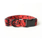 Red & Black Southwest Tribal Dog Collar - Handmade by Kira's Pet Shop