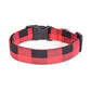 Red Buffalo Plaid Dog Collar - Red & Black Buffalo Check Plaid - Handmade by Kira's Pet Shop