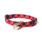 Red & Black Plaid Cat Collar - Red Plaid Breakaway Cat Collar - Handmade by Kira's Pet Shop