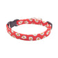 Egg Cat Collar - Red with Fried Eggs - Funny Food Pattern Breakaway Cat Collar - Handmade by Kira's Pet Shop