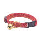Red Marble Cat Collar - Red & Gold Quartz Pattern - Breakaway Cat Collar - Handmade by Kira's Pet Shop