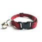 Red Maple Leaves Cat Collar - Breakaway Cat Collar - Handmade by Kira's Pet Shop