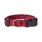 Red Maple Leaves Dog Collar - Handmade by Kira's Pet Shop