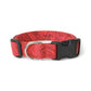 Red Marble Dog Collar - Handmade by Kira's Pet Shop