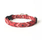 Red Southwest Cat Collar - Tribal Breakaway Cat Collar - Handmade by Kira's Pet Shop