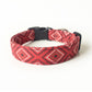 Red Southwest Tribal Dog Collar - Handmade by Kira's Pet Shop