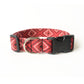 Red Southwest Tribal Dog Collar - Handmade by Kira's Pet Shop