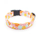 Retro 70s Floral Pink Dog Collar - Handmade by Kira's Pet Shop
