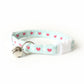 Mint Seafoam Cat Collar - Seafoam Green with Pink Hearts - Valentine's Day Cat Collar - Breakaway Cat Collar - Handmade by Kira's Pet Shop