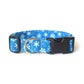 Blue & White Snowflakes Winter Dog Collar