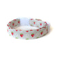 Gray Strawberries Dog Collar - Handmade by Kira's Pet Shop