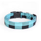 Teal Blue & Black Buffalo Plaid Dog Collar - Handmade by Kira's Pet Shop