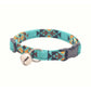 Teal Southwest Tribal Cat Collar - Turquoise Breakaway Cat Collar - Handmade by Kira's Pet Shop
