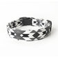 White & Gray Southwest Dog Collar - Handmade by Kira's Pet Shop 