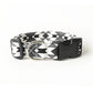 White & Gray Southwest Dog Collar - Handmade by Kira's Pet Shop 