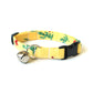 Yellow Cactus Breakaway Cat Collar - Handmade by Kira's Pet Shop