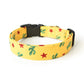 Yellow Cactus Dog Collar - Handmade by Kira's Pet Shop