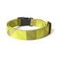 Chartreuse Yellow-Green Geometric Dog Collar - Handmade by Kira's Pet Shop