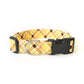 Yellow Plaid Dog Collar - Handmade by Kira's Pet Shop